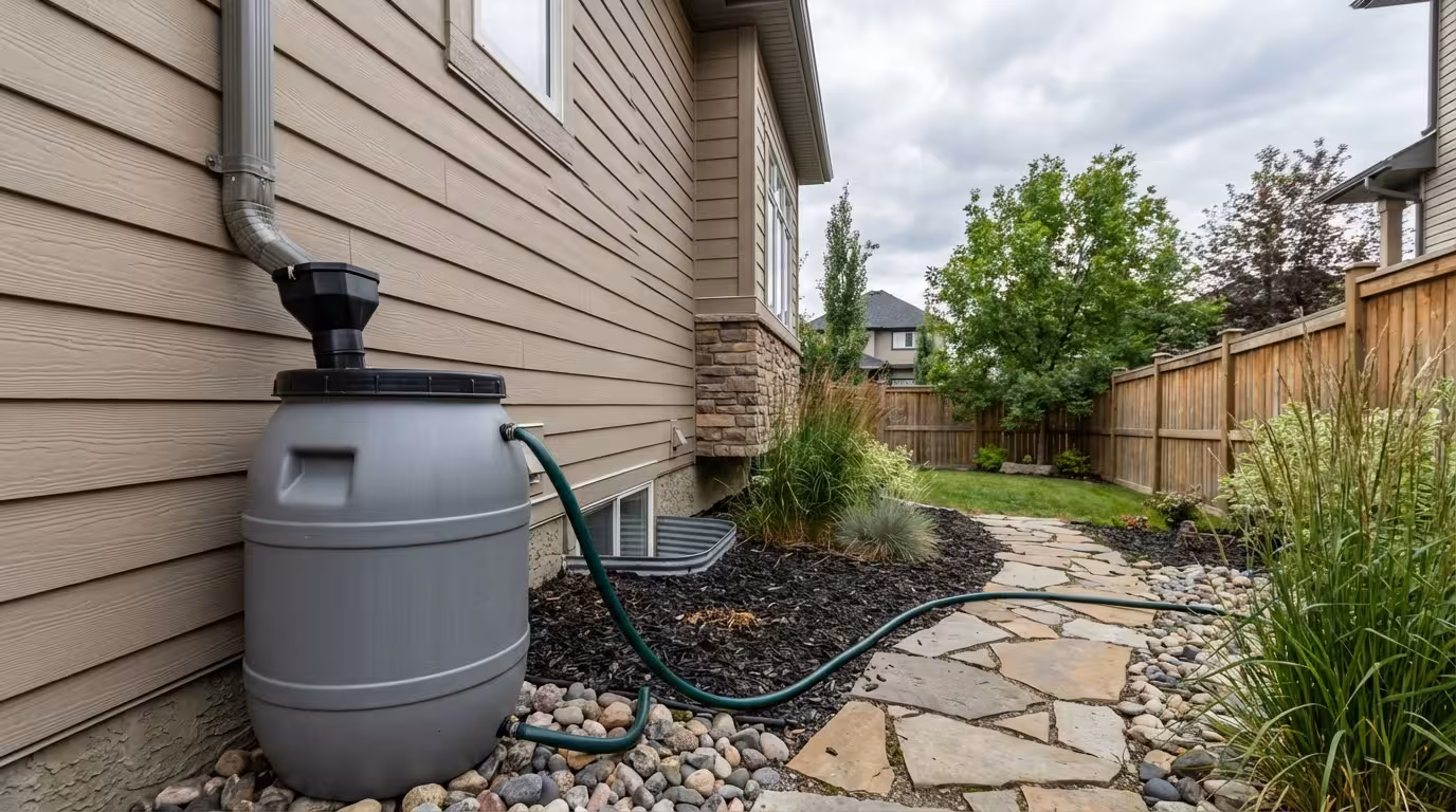 Rain barrels installatin in calgary